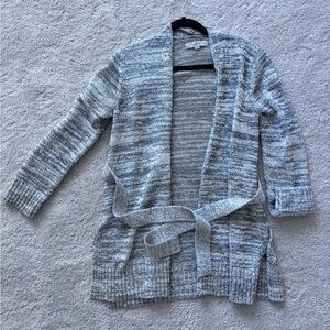 Loft Cotton Blend Belted Cardigan